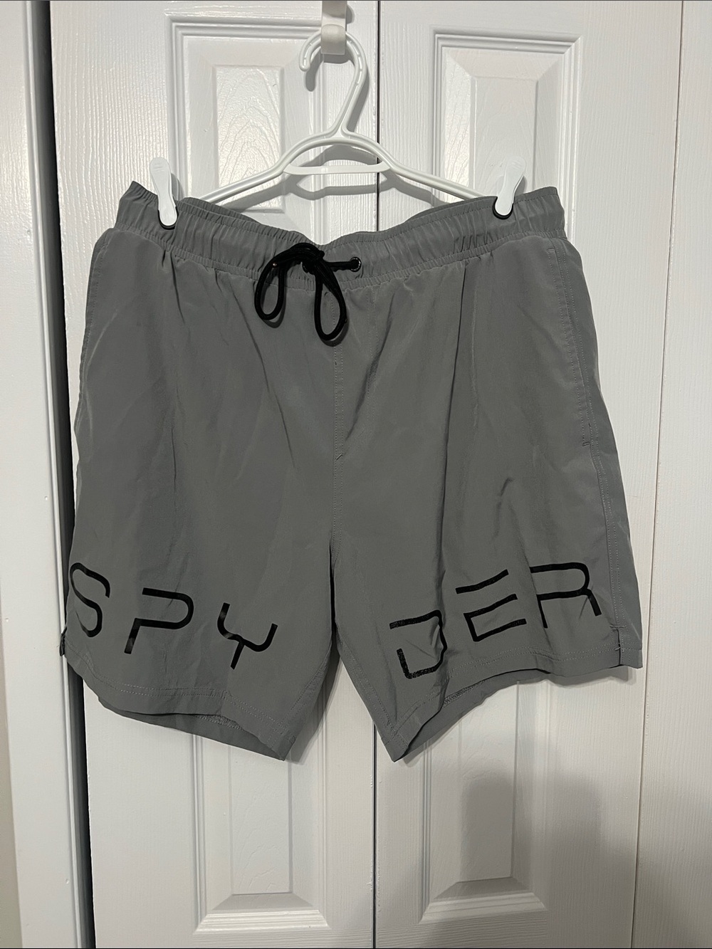 Spyder Gray Swim/Training Shorts with Black Logo